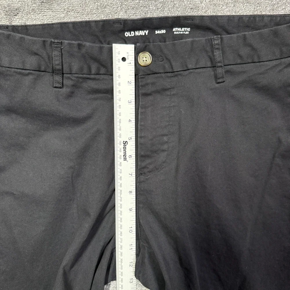 Old Navy Pants Mens 34x30 Athletic Built-In Flex Chino Black Stretch Cotton